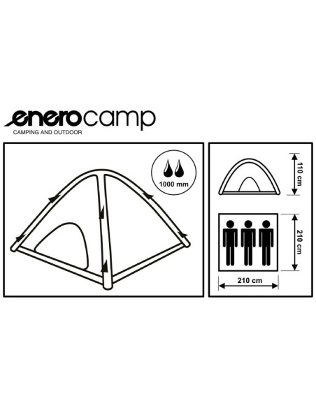Namiot 3 osobowy holiday dmuchany 210x210x110cm enero camp