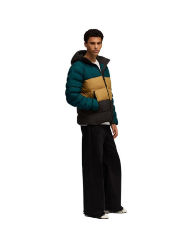 Kurtka męska puma mono hooded zielono-brązowo-czarna 688367 75