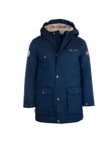 Kurtka ocieplana dziecięca trollkids kids gudvangen jacket wodoodporna dla dzieci granatowa (354-142)