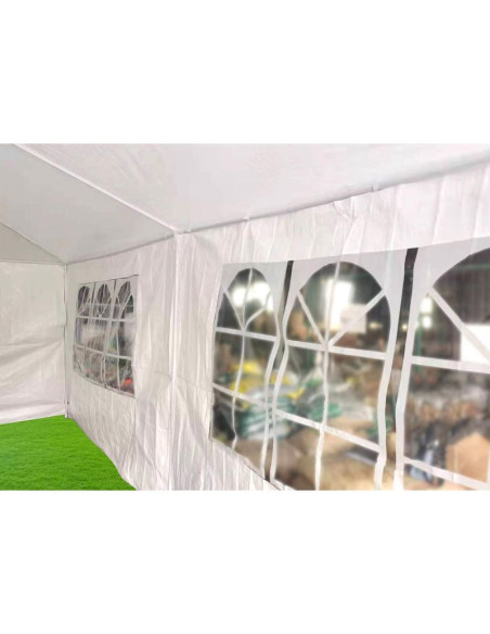 Pawilon namiot ogrodowy cateringowy pe 6x3m + 6 ścianek biały