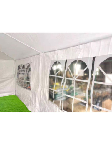 Pawilon namiot ogrodowy cateringowy pe 6x3m + 6 ścianek biały
