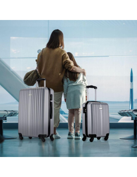 Zestaw 2 walizek 18 i 26 cale slazenger silver