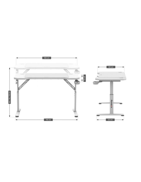 Biurko gamingowe huzaro hero 2.6 white