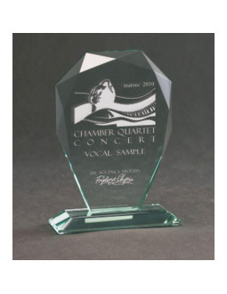 Trofeum szklane grawerowane z etui