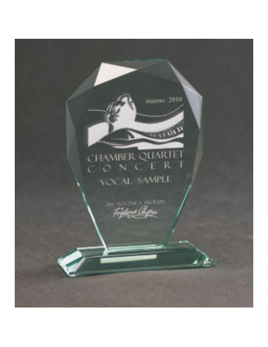 Trofeum szklane grawerowane z etui