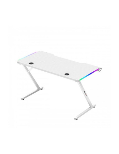 Biurko gamingowe huzaro hero 2.5 white rgb