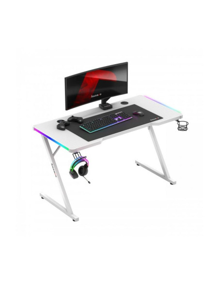 Biurko gamingowe huzaro hero 2.5 white rgb