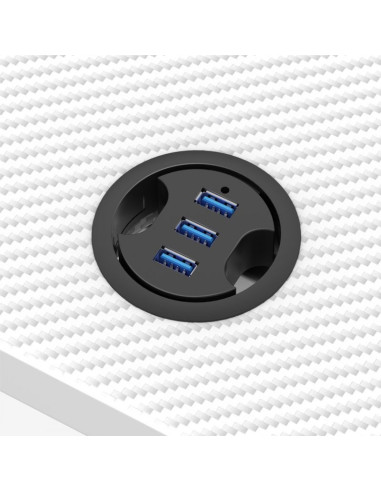 Biurko gamingowe huzaro hero 2.5 white rgb