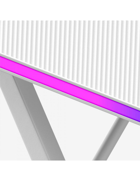 Biurko gamingowe huzaro hero 2.5 white rgb