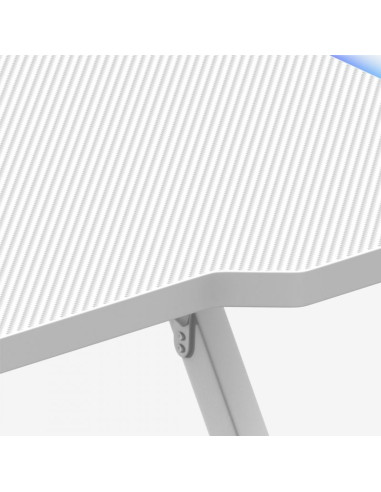 Biurko gamingowe huzaro hero 2.5 white rgb