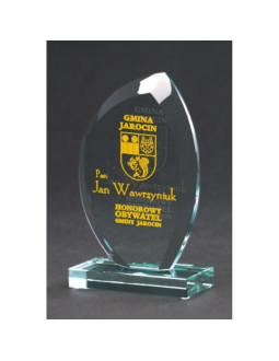 Trofeum szklane grawerowane z etui +wypełnianie farbą 2