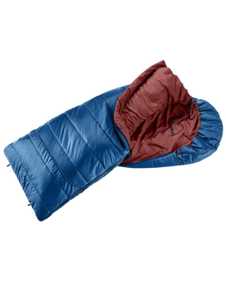 Śpiwór dziecięcy deuter starlight sq (130-170 cm) - nightblue/redwood