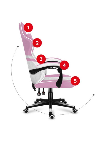 Fotel gamingowy huzaro force 4.4 pink mesh
