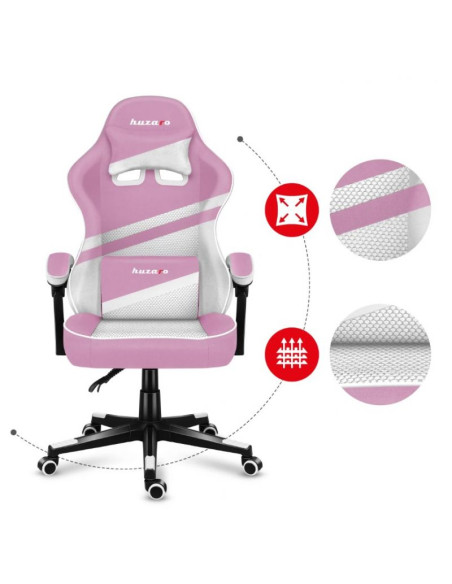 Fotel gamingowy huzaro force 4.4 pink mesh