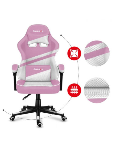 Fotel gamingowy huzaro force 4.4 pink mesh
