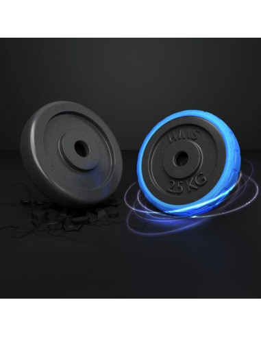 Hms sgg30 bar zestaw ciężarów 2 w 1 (sztanga i sztangielki) 30 kg