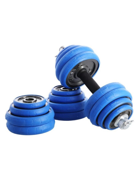 Hms sgg30 bar zestaw ciężarów 2 w 1 (sztanga i sztangielki) 30 kg