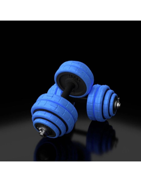 Hms sgg30 bar zestaw ciężarów 2 w 1 (sztanga i sztangielki) 30 kg