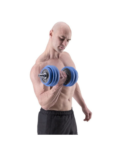 Hms sgg30 bar zestaw ciężarów 2 w 1 (sztanga i sztangielki) 30 kg