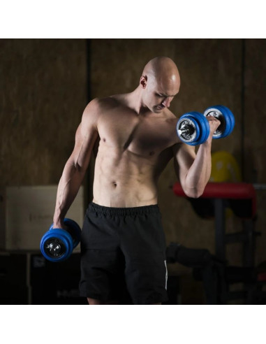 Hms sgg30 bar zestaw ciężarów 2 w 1 (sztanga i sztangielki) 30 kg