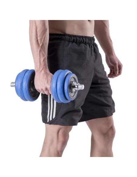 Hms sgg30 bar zestaw ciężarów 2 w 1 (sztanga i sztangielki) 30 kg