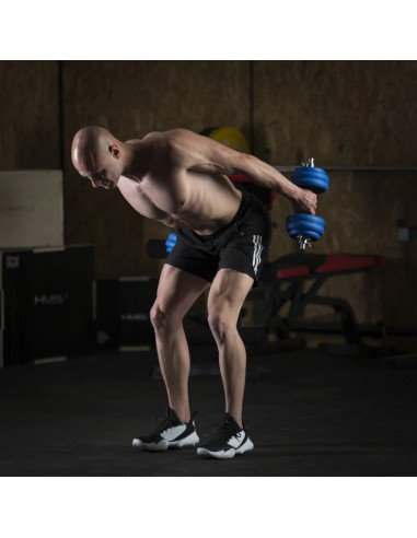 Hms sgg30 bar zestaw ciężarów 2 w 1 (sztanga i sztangielki) 30 kg