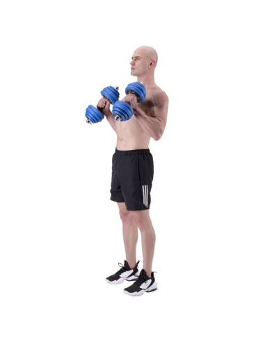 Hms sgg30 bar zestaw ciężarów 2 w 1 (sztanga i sztangielki) 30 kg