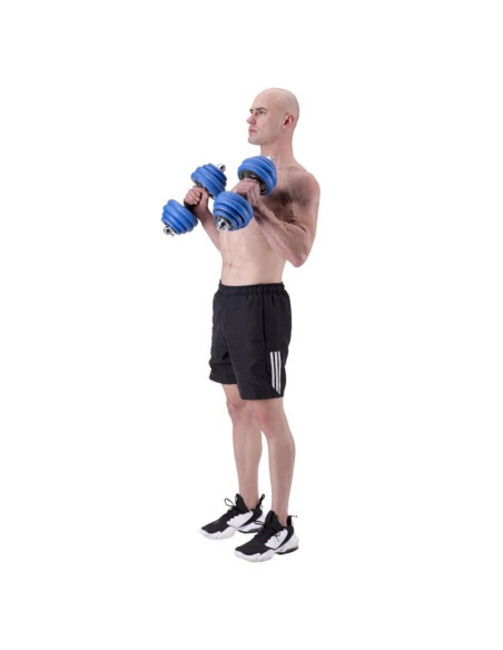 Hms sgg30 bar zestaw ciężarów 2 w 1 (sztanga i sztangielki) 30 kg