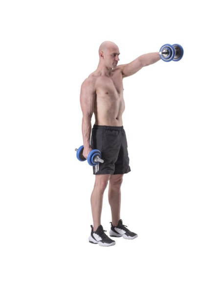 Hms sgg30 bar zestaw ciężarów 2 w 1 (sztanga i sztangielki) 30 kg