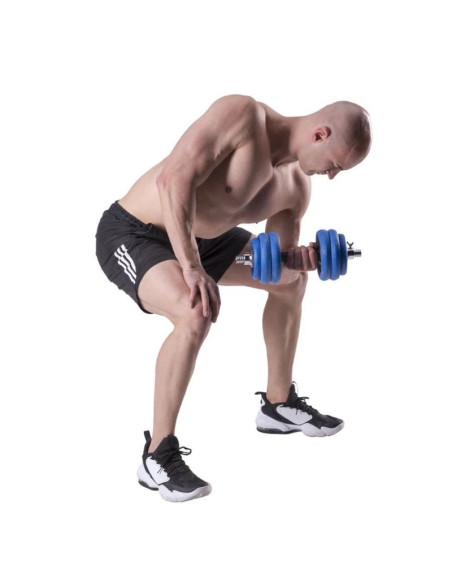 Hms sgg30 bar zestaw ciężarów 2 w 1 (sztanga i sztangielki) 30 kg