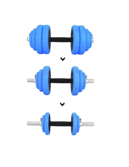 Hms sgg30 bar zestaw ciężarów 2 w 1 (sztanga i sztangielki) 30 kg