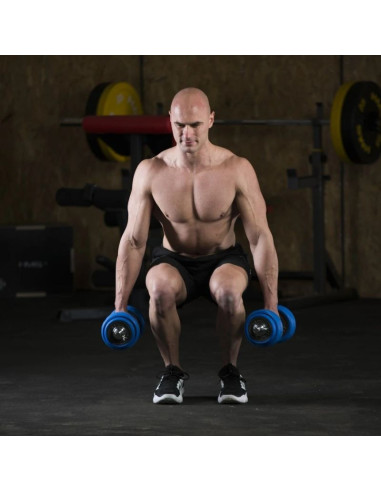 Hms sgg30 bar zestaw ciężarów 2 w 1 (sztanga i sztangielki) 30 kg