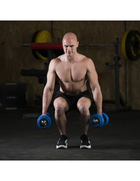 Hms sgg30 bar zestaw ciężarów 2 w 1 (sztanga i sztangielki) 30 kg