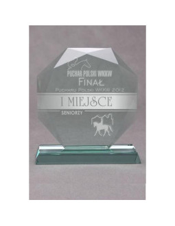 Trofeum szklane grawerowane z etui