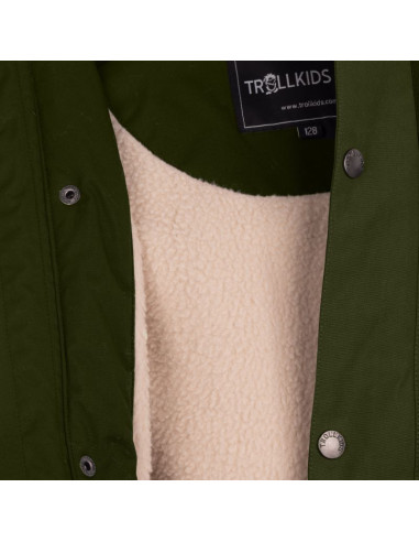 Kurtka zimowa dla dzieci trollkids kids gudvangen jacket wodoodporna dziecięca zielona (354-322)