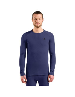 Bielizna termoaktywna z długim rękawem odlo bl top crew neck l/s merino 260 roz. m niebieska