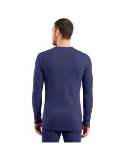Bielizna termoaktywna z długim rękawem odlo bl top crew neck l/s merino 260 roz. m niebieska 2