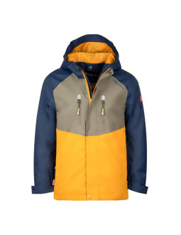 Kurtka wodoodporna 3w1 trollkids kids bryggen 3in1 jacket dla dziewczynki/chłopca zółta (418-331)