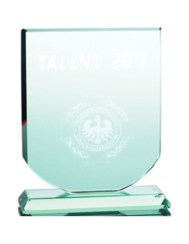 Trofeum szklane grawerowane 3d z etui