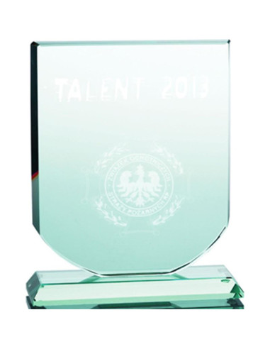 Trofeum szklane grawerowane 3d z etui