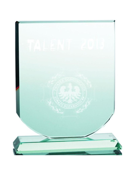 Trofeum szklane grawerowane 3d z etui