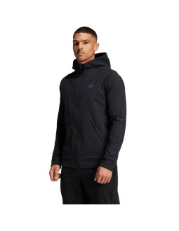 Bluza męska adidas designed for training cold.rdy full-zip hoodie czarna in5607