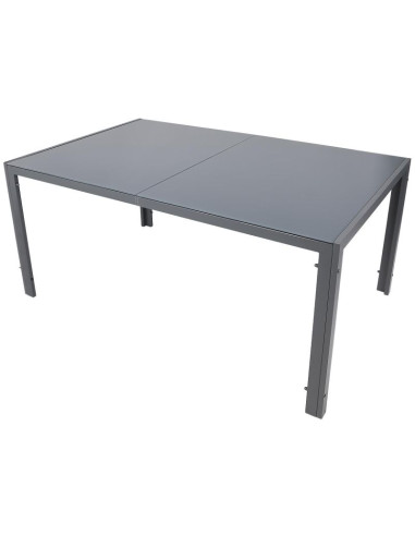 Stół ogrodowy 150x90x73cm ciemny szary