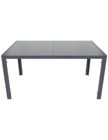 Stół ogrodowy 150x90x73cm ciemny szary