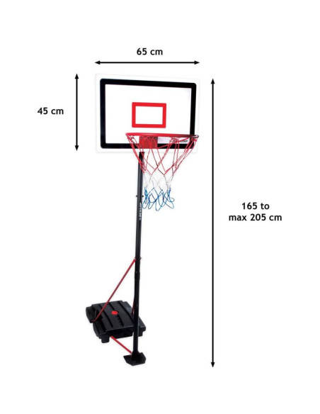 Zestaw regulowany do koszykówki dunlop 1,65-2,05m 3w1