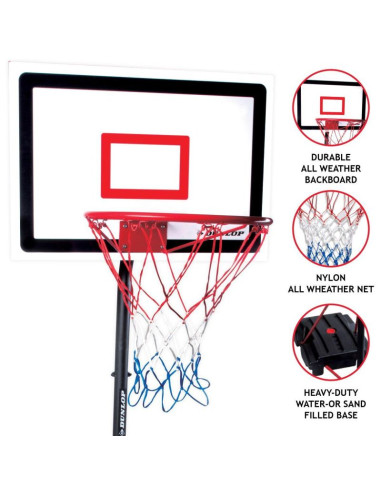 Zestaw regulowany do koszykówki dunlop 1,65-2,05m 3w1