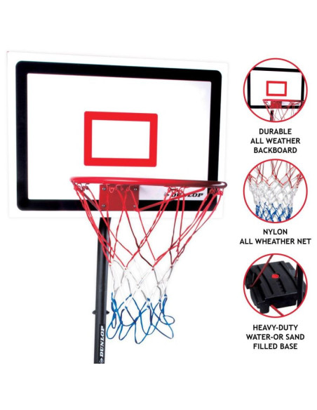 Zestaw regulowany do koszykówki dunlop 1,65-2,05m 3w1