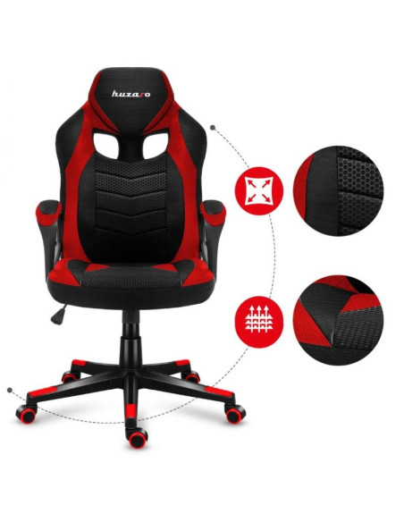 Fotel gamingowy huzaro force 2.5 red mesh