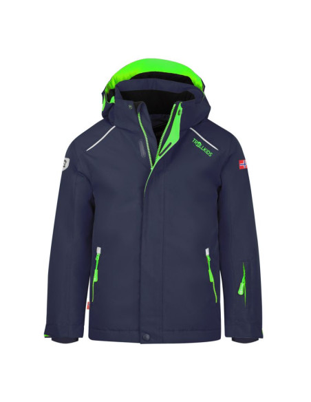 Kurtka z kapturem dziecięca trollkids kids holmenkollen snow jacket pro zimowa granatowa (913-100)