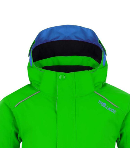 Kurtka ocieplana dziecięca trollkids kids holmenkollen snow jacket pro zimowa zielona (913-303)